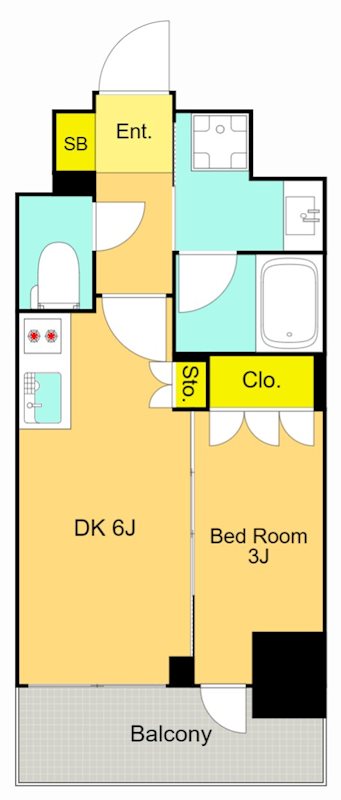 シーズンフラッツ大森北 903号室 間取り