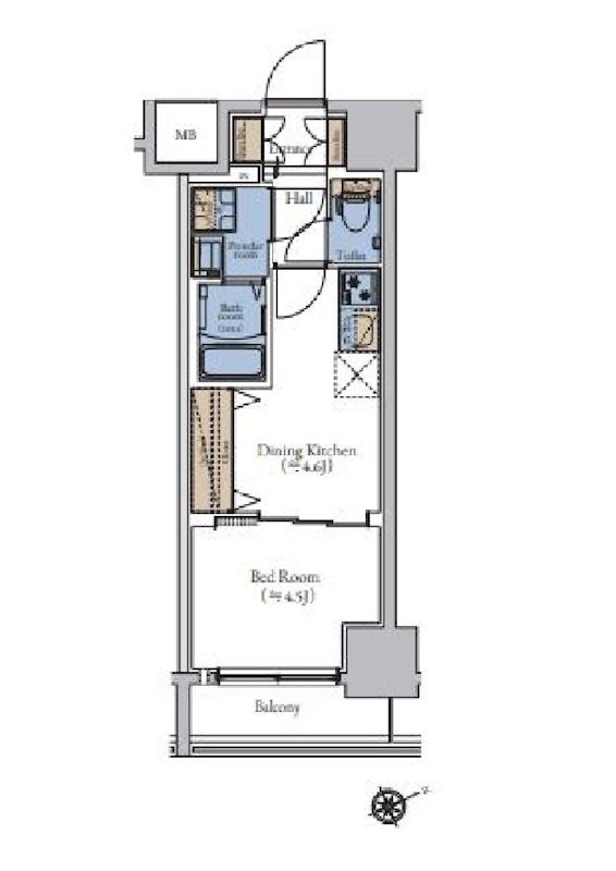 エスティメゾン大森  1302号室 間取り