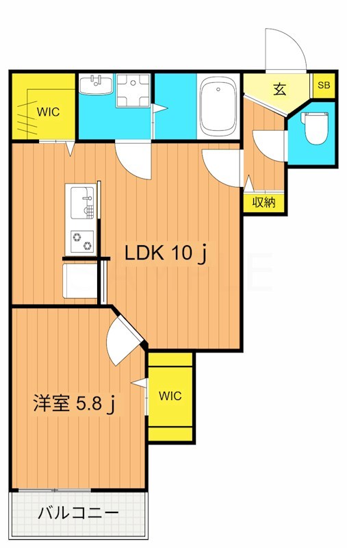 サンベルーガ大森 203号室 間取り