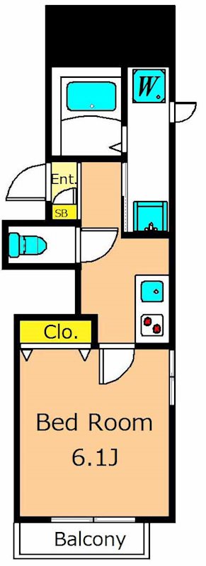 シャルドネＷＥＳＴ 402号室 間取り
