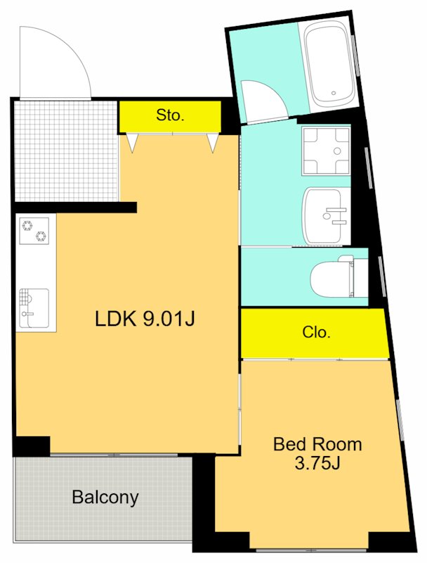 Kukuna Omori 301号室 間取り