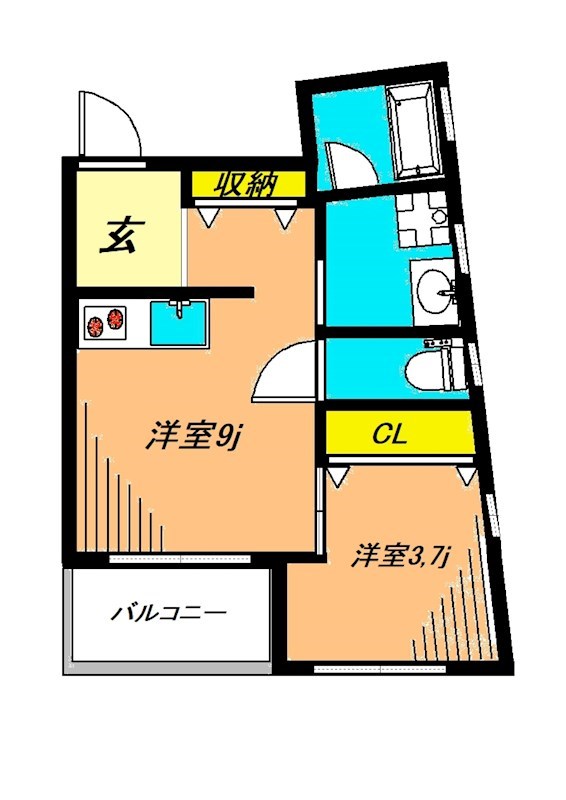 KuKuna　Omori  301号室 間取り
