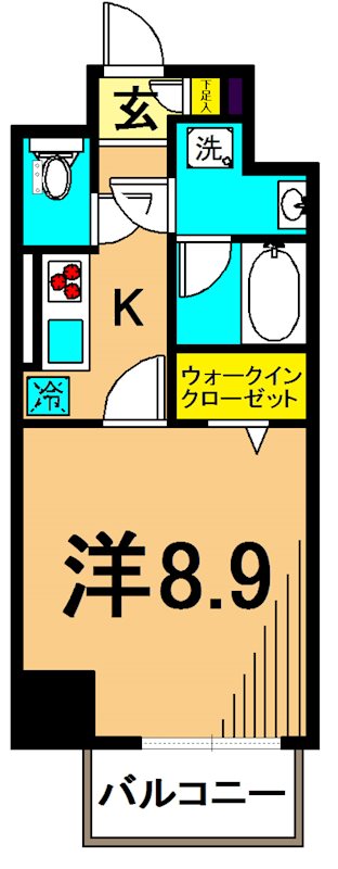 グランククナ 202号室 間取り