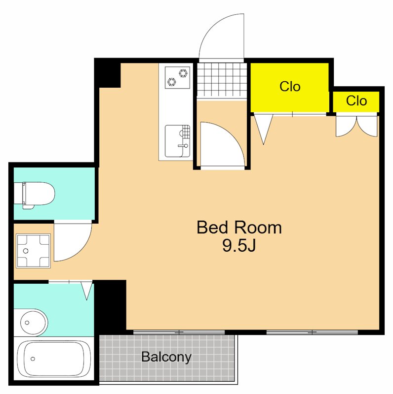 ステラK 1B号室 間取り
