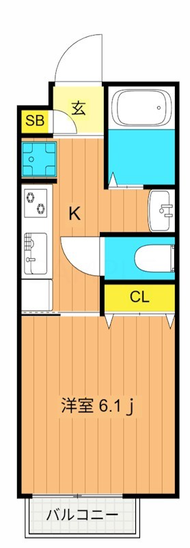 サウスウインド　 102号室 間取り