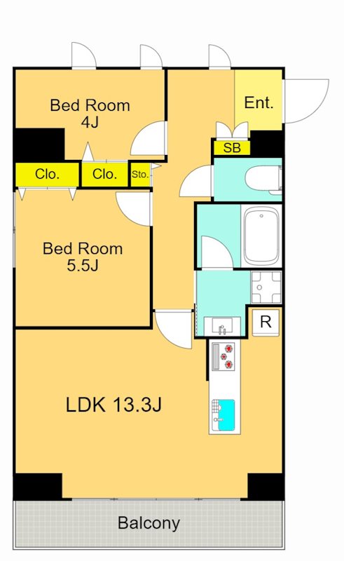 フレンシア大森山王 405号室 間取り
