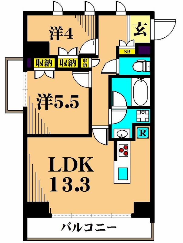 フレンシア大森山王 405号室 間取り