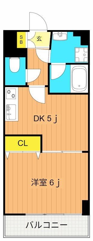 アミーゴ仲六郷 405号室 間取り