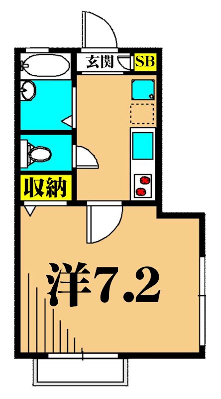 グラヴィエ大井町  201号室 間取り