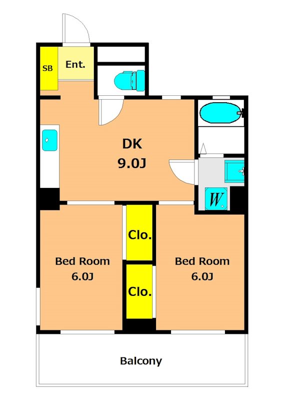 パークサイド竹虎 405号室 間取り