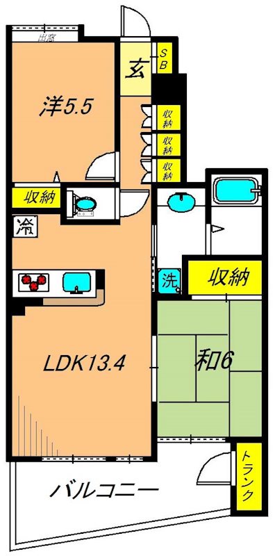 コンセール大森山王壱番館 203号室 間取り