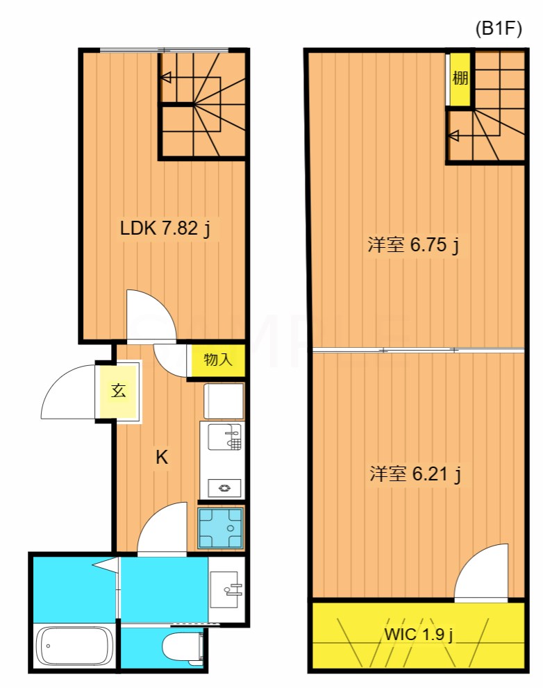 Grazia武蔵小山  102号室 間取り