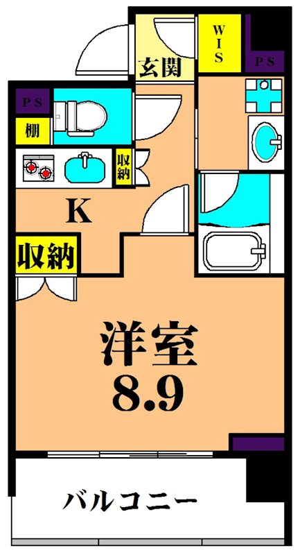 イーストパーク南大井  402号室 間取り
