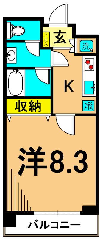 シルフィード東品川 801号室 間取り