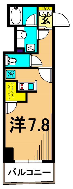 レジディア南品川  311号室 間取り