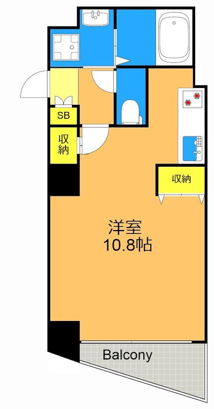 ドゥーエ青物横丁 102号室 間取り