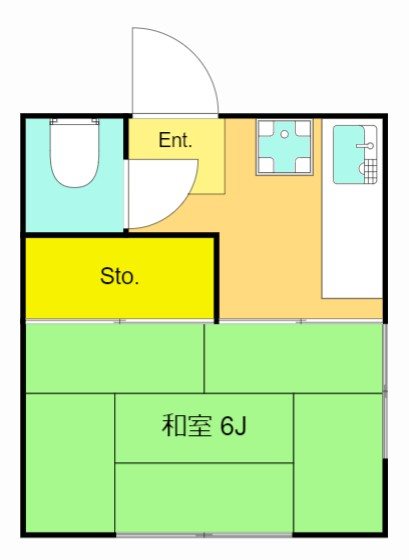 末広荘 101号室 間取り