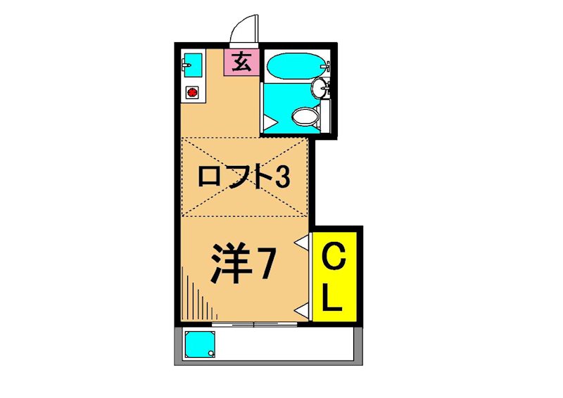 カーサ滝王子  205号室 間取り