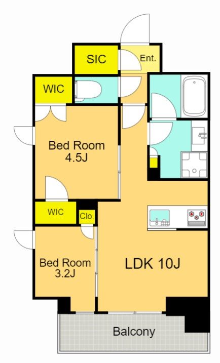 シーズンフラッツ大森ブライト 701号室 間取り