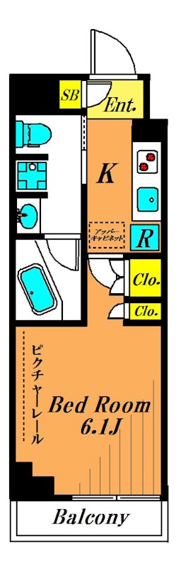 ステージグランデ大森アジールコート 803号室 間取り