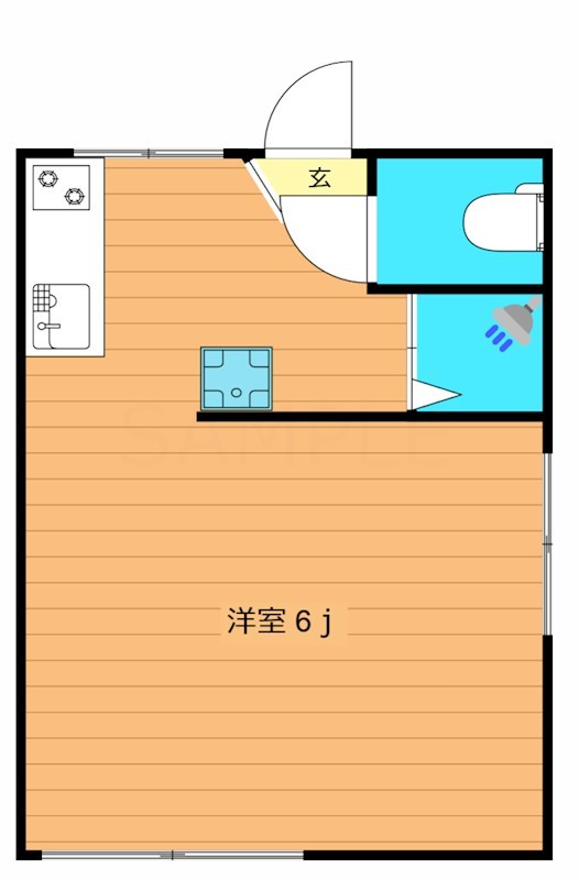 さゆり荘  201号室 間取り