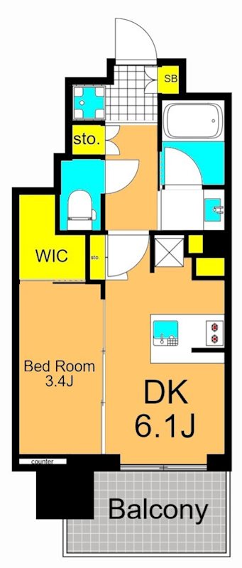Brillia　ist　大井町 1202号室 間取り