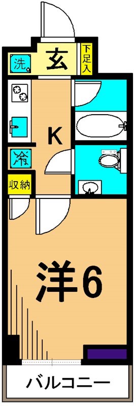 三越ゼームス坂マンション  412号室 間取り