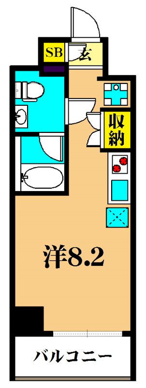 エルフォルテ品川フェリス 701号室 間取り