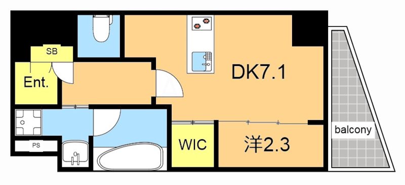 コンフォリア東大井Ⅱ 802号室 間取り