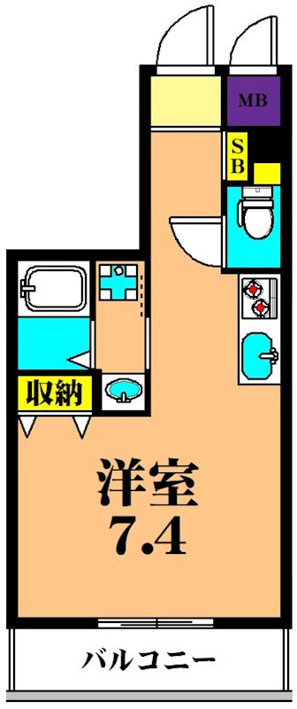プライマル品川西大井 602号室 間取り