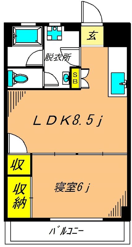 コーポサンフラワー 403号室 間取り