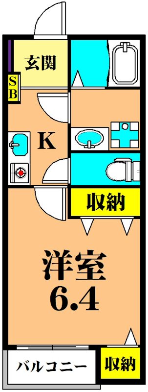 マメゾン二葉  302号室 間取り