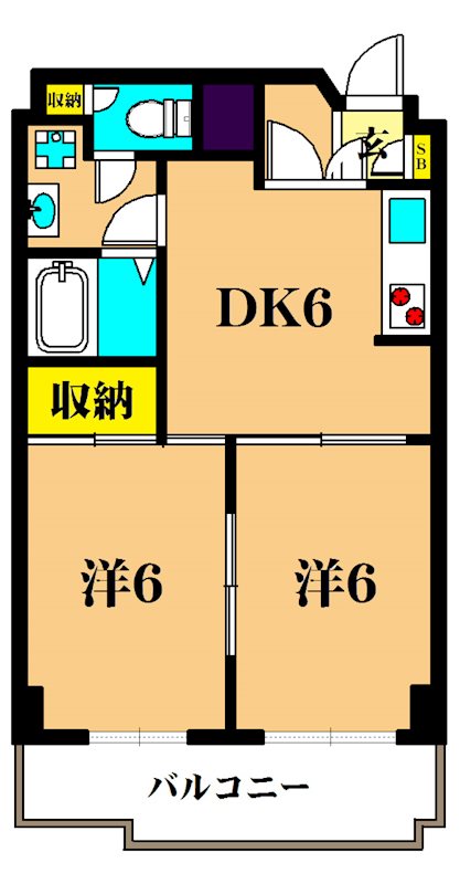 三越ゼームス坂マンション 419号室 間取り