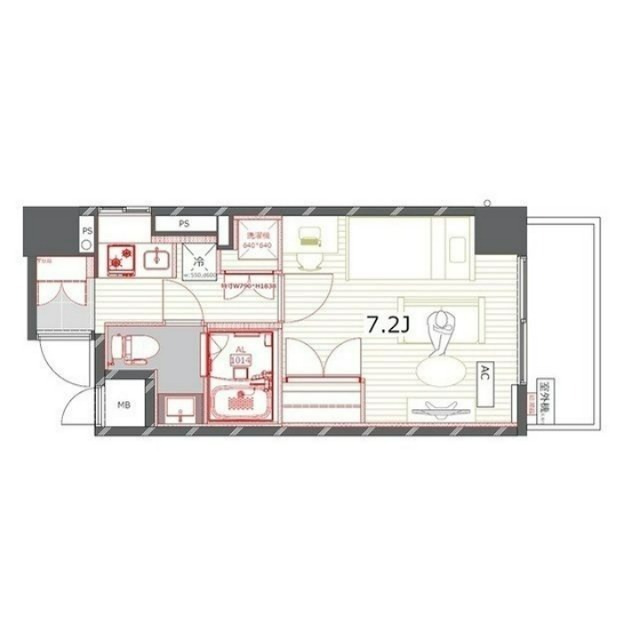 コスモリード大森 201号室 間取り