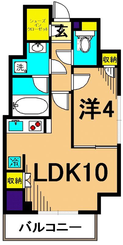 マスターズコート北品川  1001号室 間取り