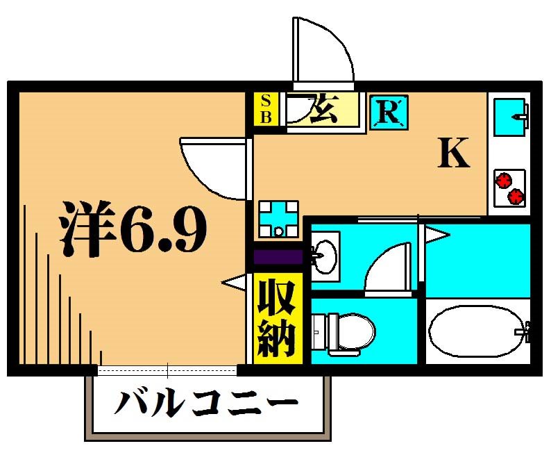 エスポワール東大井 201号室 間取り