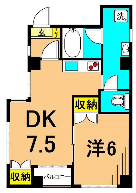湯建大森北ビルⅠ 201号室 間取り