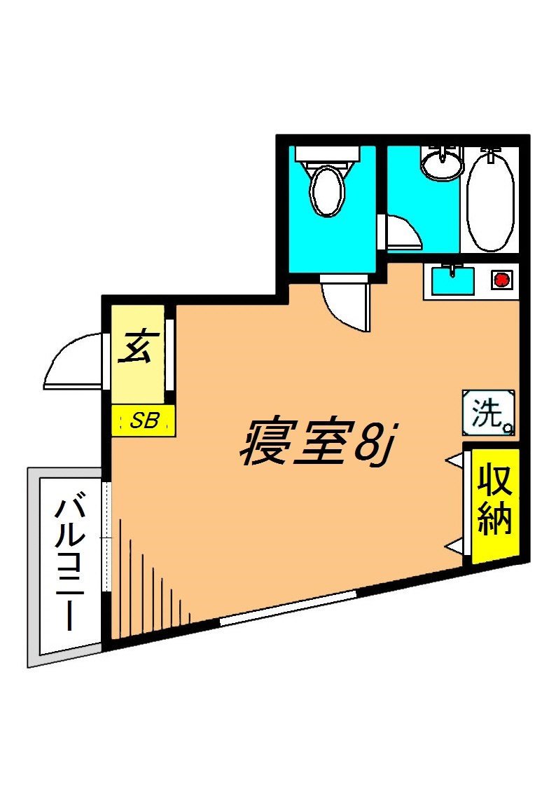 マンション里  101号室 間取り