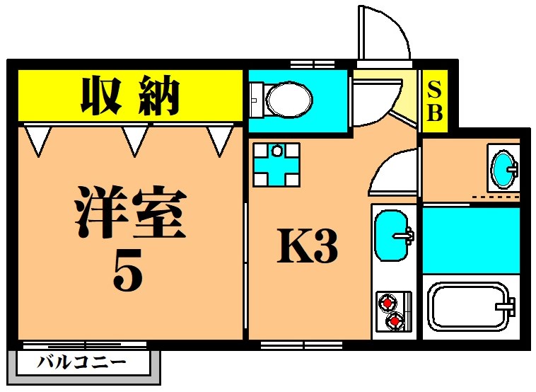 SKハイム 201号室 間取り