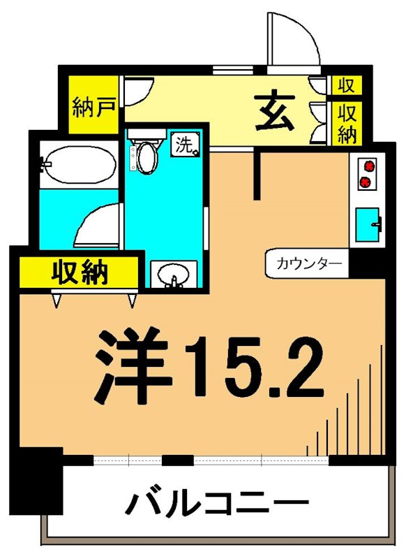 パークキューブ東品川 301号室 間取り