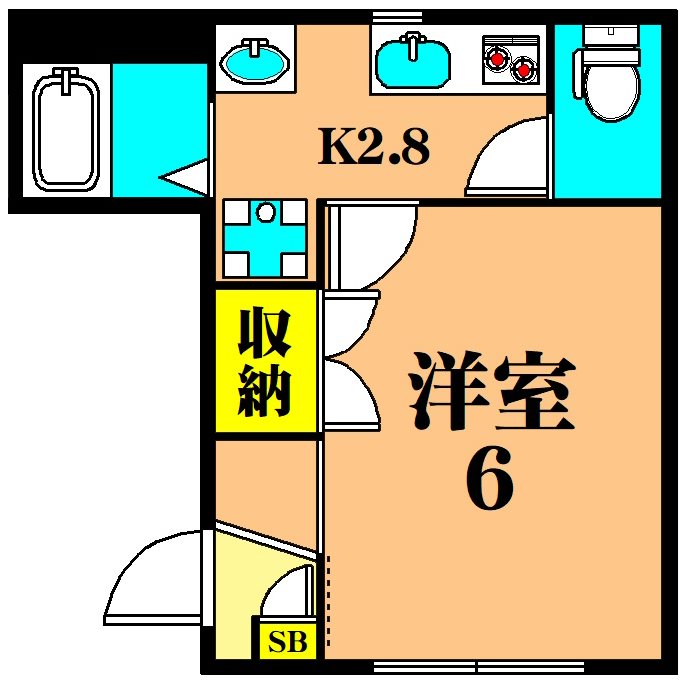 メゾンレコルト  201号室 間取り