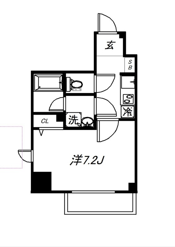 アプレシティ豊島園 201号室 間取り