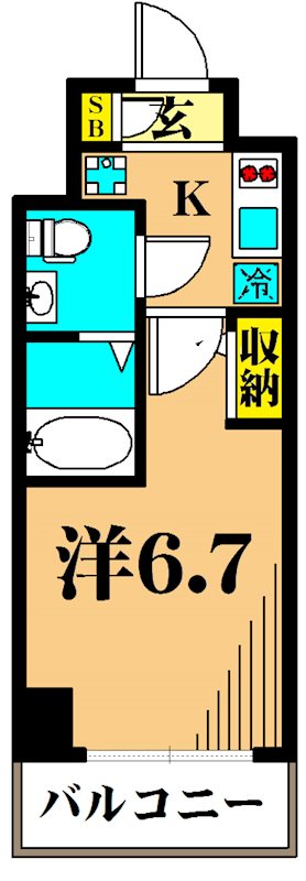 アイディ品川25 307号室 間取り