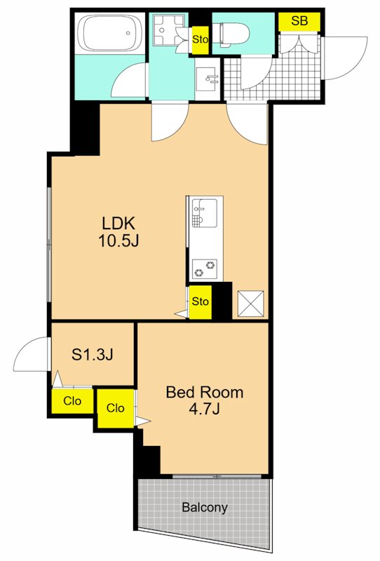 ルミーク北品川  303号室 間取り