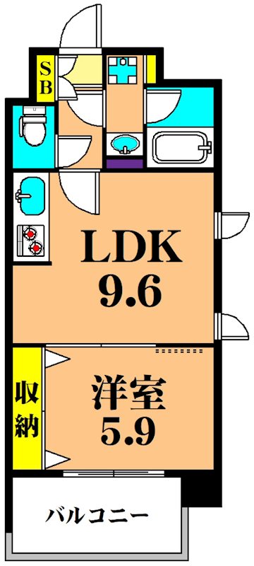 ケンジントンマンション大森WEST 710号室 間取り