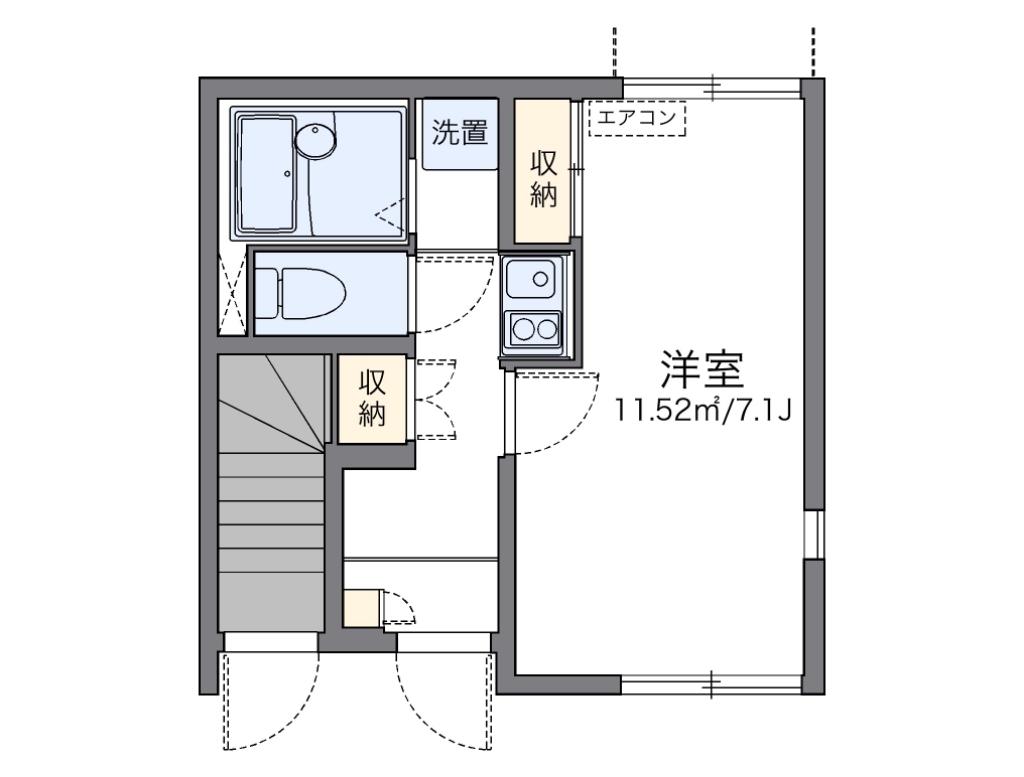 レオネクストけやき苑 101号室 間取り