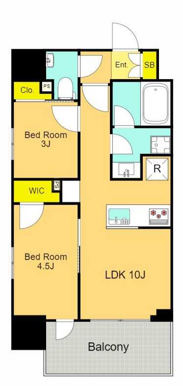 シーズンフラッツ大森エアリー 801号室 間取り