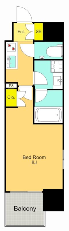 シーズンフラッツ大森エアリー  404号室 間取り