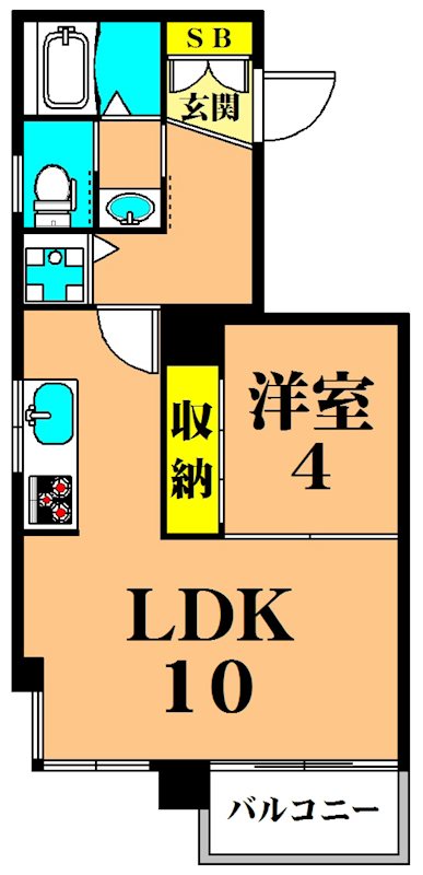 相角第2マンション 203号室 間取り