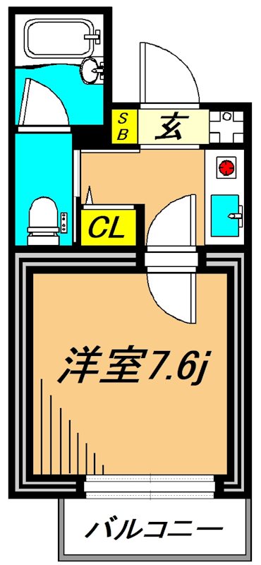 サウンドフォルム多摩川 202号室 間取り